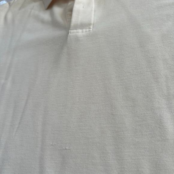 Vintage 80’s Levi’s polo medium ivory mens golf shirt long tail short sleeve - Picture 10 of 14